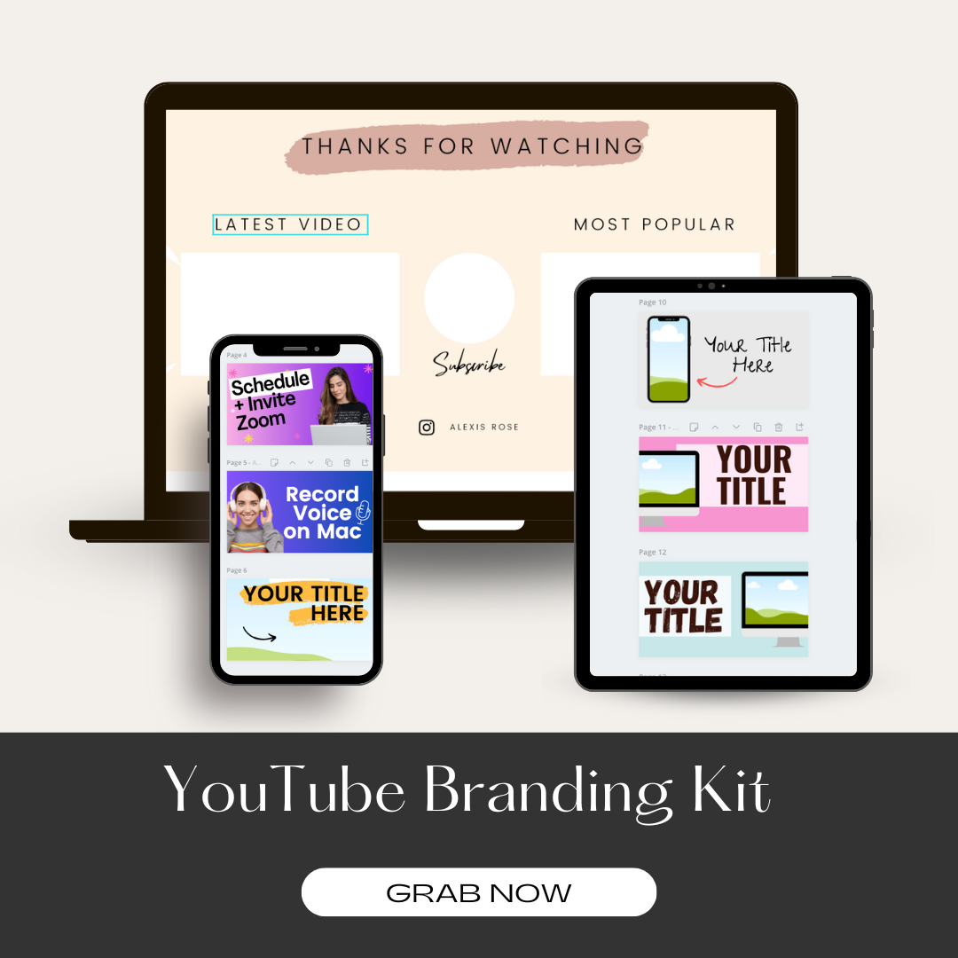 YouTube Branding Kit - Editable Canva Templates - YouTube Thumbnails, Channel Art, and End Screen Templates