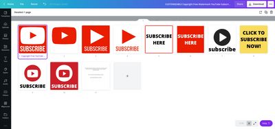 Customizable Watermark YouTube Subscribe Button Template Pack